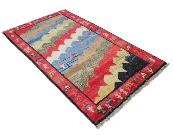 Image 1 of Original Persian carpet Gabbeh Ghashghai Oriental carpet 198 cm x 113 cm Old Natural