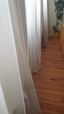 Nieuwe beige gordijnen - elegant en lang