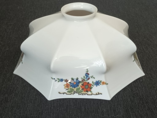 Paralume bianco opalino con fiori – hanglampen, Glass
