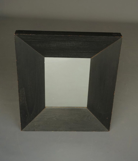 Specchio in legno nero, Marrone (foto 3 di 6)