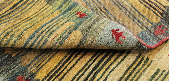 Image 1 of Original Persian carpet Gabbeh Ghashghai oriental carpet 154 cm x 111 cm old natural