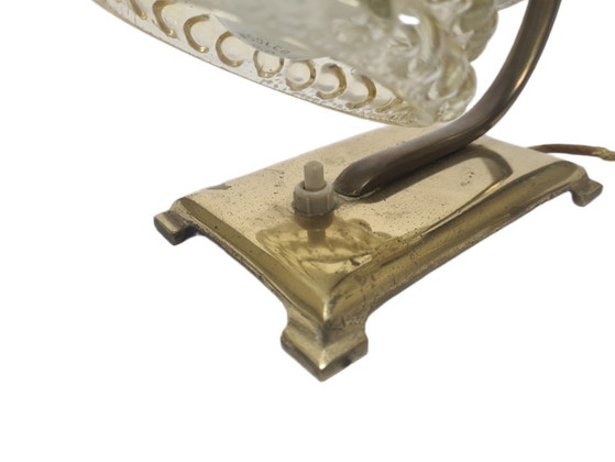 Art Deco Bedside Lamp, Belgium, 1950s – Table lamps, Glass, Brass (photo 11 of 13)