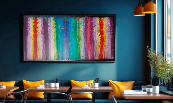 Abstract A1402 - Groot Origineel Schilderij – Schilderijen & Tekeningen, Canvas (photo 2 of 19)