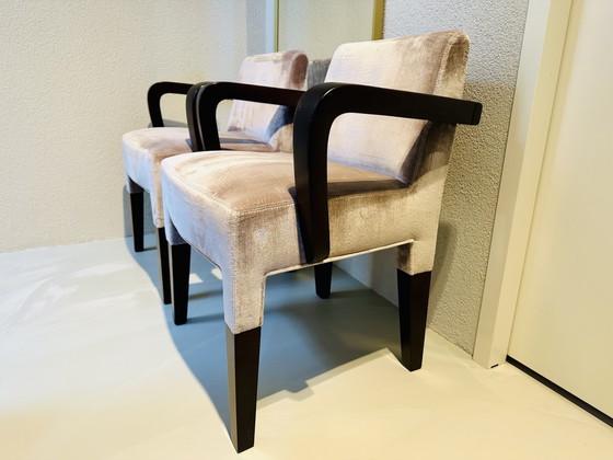 Promemoria Brigitta Short armchairs by Romeo Sozzi 2-piece set – Wood, Velvet (photo 2 of 11)