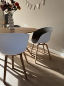 4x HAY About a Chair AAC 22 eetkamerstoel gelakt eiken gestoffeerd 