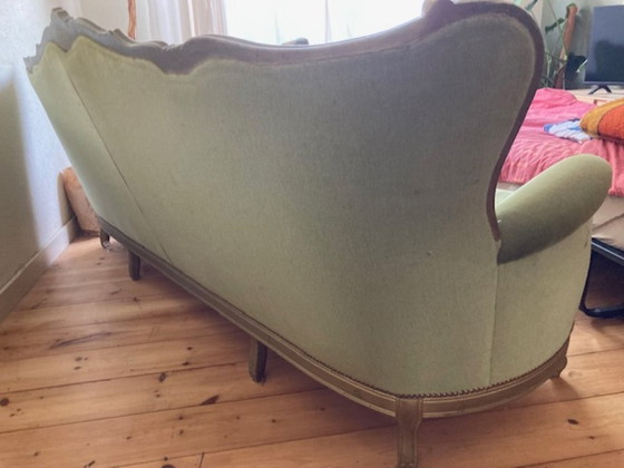 Canapé baroque 4 places – Velvet, Wood (photo 5 of 5)