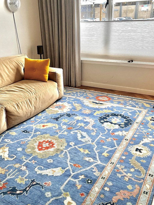 Handmade Oushak 100% Wool Rug