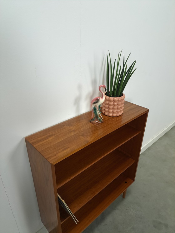 Image 1 of Bibliothèque en placage de noyer LP Cupboard With Shelves No. 2