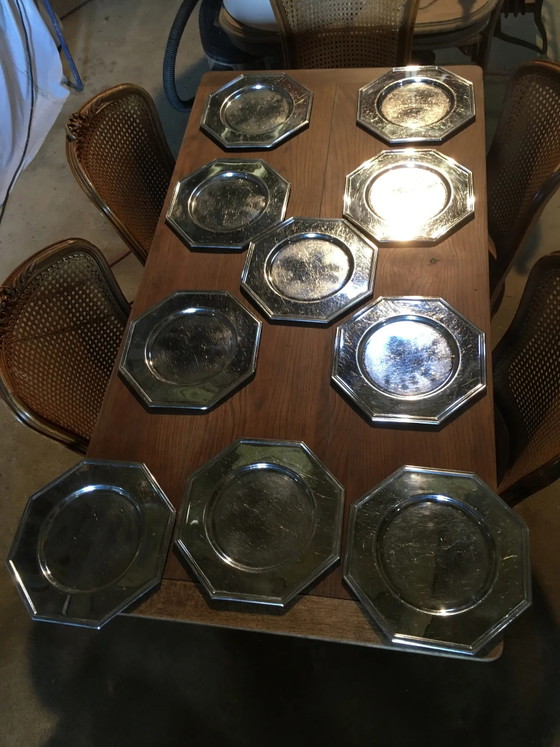 Roestvrijstalen achthoekige presentatieborden – Servies, Vintage (photo 8 of 9)