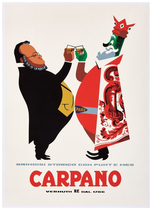  Armando Testa, ca. Jaren 60 - CARPANO (Brindisi con Cavour) - Originele vintage poster