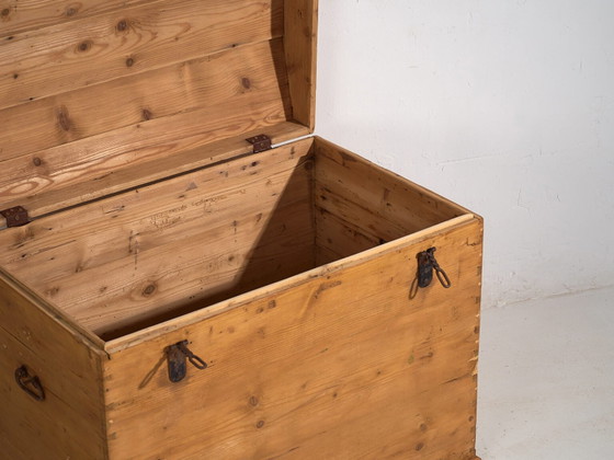 Baúl antiguo de madera maciza (c.1920) #16, Armarios de almacenamiento, Marrón, Rustic (foto 19 de 40)
