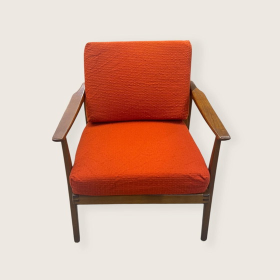 Fauteuil Lounge Vintage / Chaise Cocktail – Années 1960 – Style Scandinave – Bois Massif – Housse Amovible (photo 4 of 17)