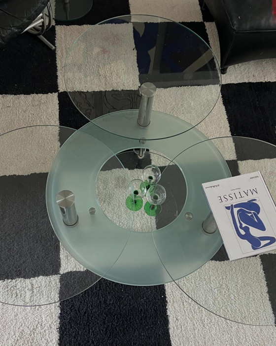 Image 1 of Coffee table with rotating leaves