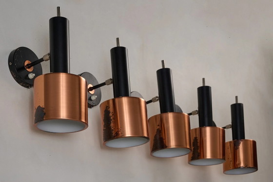 Copper and Black Metal Wall Sconce, Scandinavia – Wall lights, Scandinavian (photo 12 of 12)