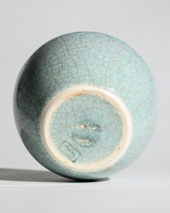 Image 1 of Krakelee-Glasur-Kunstkeramikvase Villeroy & Boch Mettlach Deutschland ca. 1920er–30er Jahre
