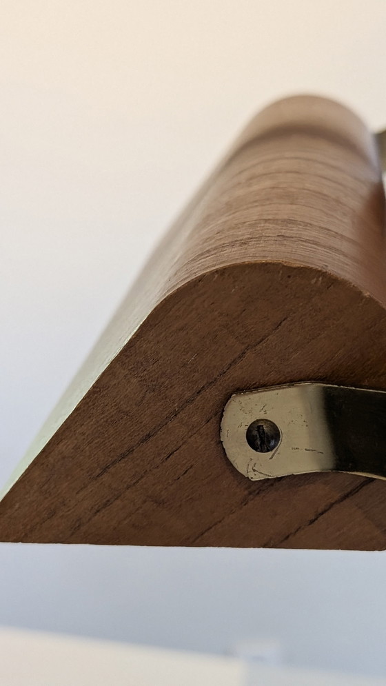 Image 1 of Lampada da parete svedese d'epoca in teak e ottone anni '60