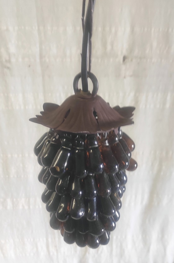 Image 1 of Hanglamp van Muranoglas in de vorm van een druif - midden 20e eeuw