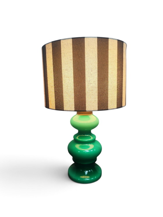Italian 1960s Green Glass Lamp – Table lamps, Metal (photo 4 of 6)