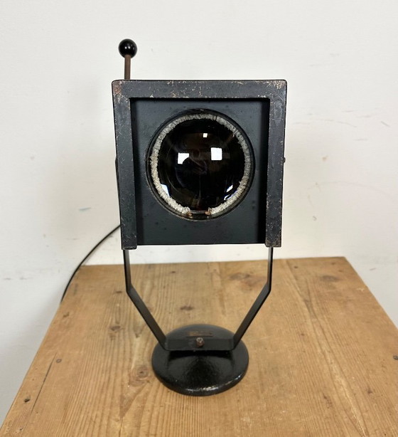 Image 1 of Lampe de table projecteur de théâtre noir vintage, années 1960