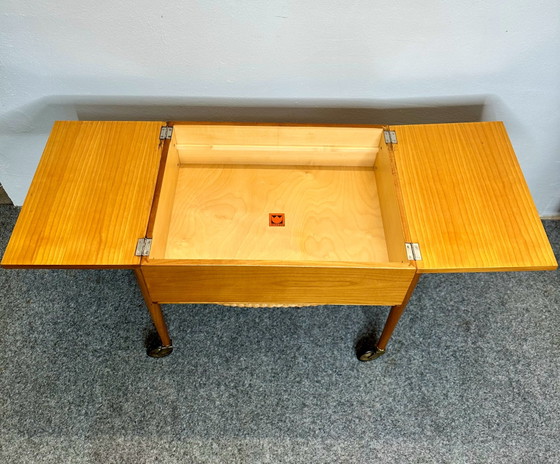Mid Century Sewing Cart Danish Design Lotos 226 Teak 60s, Bar carts, Wood, Brown (photo 8 of 15)