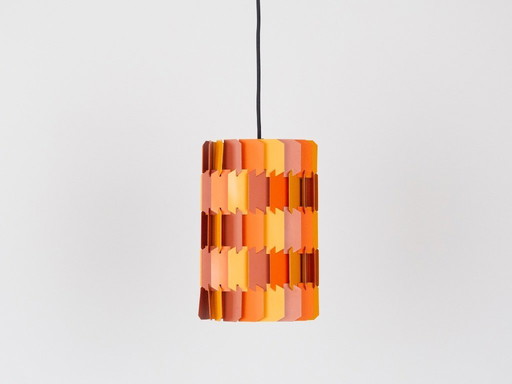 Danish vintage pendant lamp Facet pop by Louis Weisdorf, Lyfa, 1972