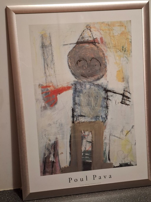 Painting 'Head Poter' by Poul Pava