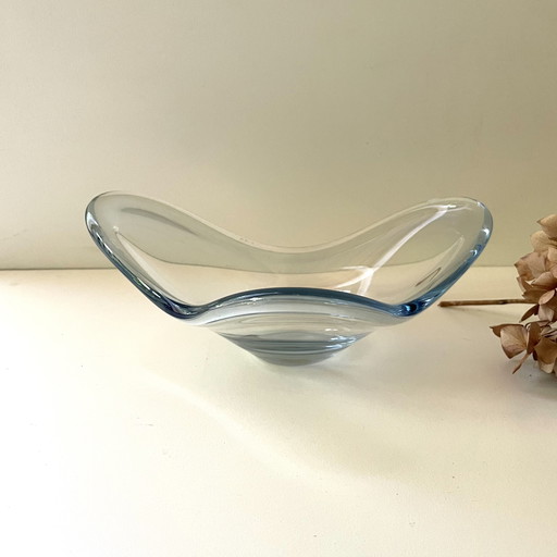 Deense Glazen Vintage Schaal Van Holmegaard