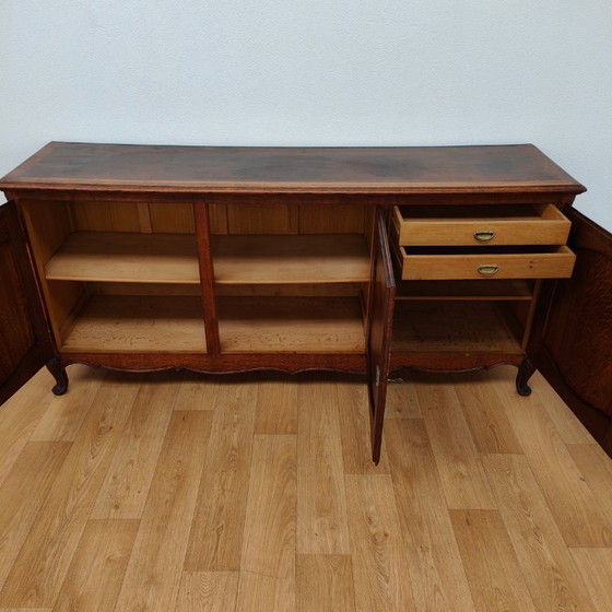 Vintage rustic wooden sideboard, wall cabinet, buffet. (photo 4 of 17)