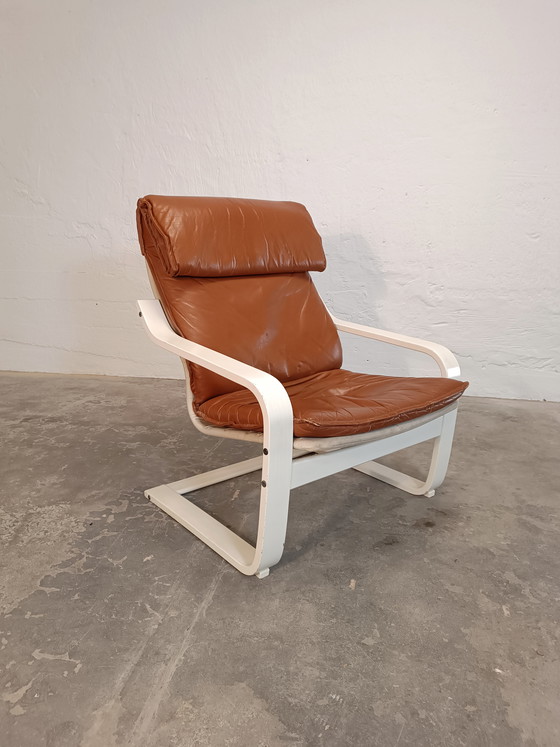 Image 1 of Noboru Nakamura cognac lederen fauteuil 
