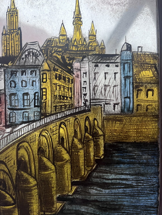 Image 1 of Vetrata al piombo con immagine di Maastricht