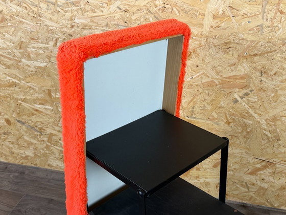 Image 1 of 60er 70er Jahre Hocker Ottomane Sitzhocker Fußhocker mit Leiter Space Age Orange