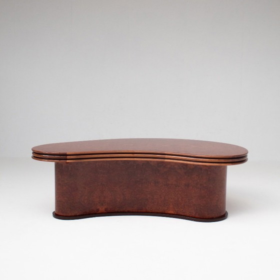 Image 1 of Tavolino da caffè in legno di radica curvato