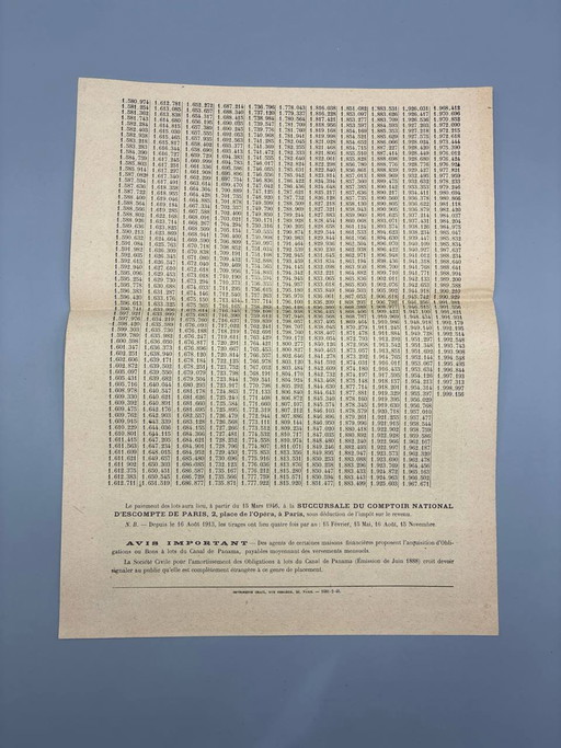 Lot of 6 Panama Canal drawing booklets, bonds and lottery bonds, – giclee prints, Paper
