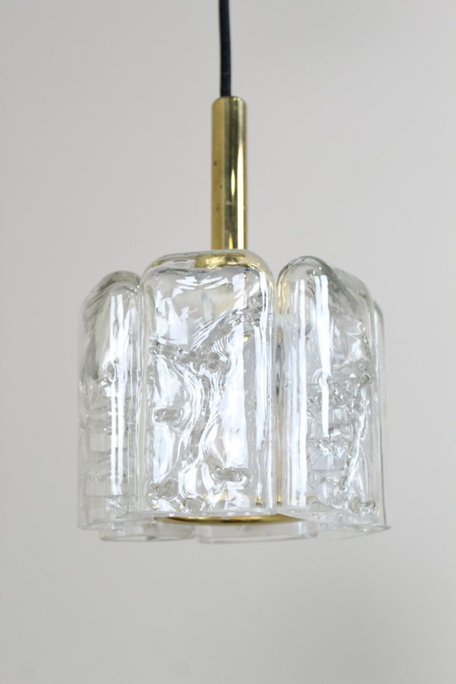 Design-Pendelleuchte Doria Eisglas