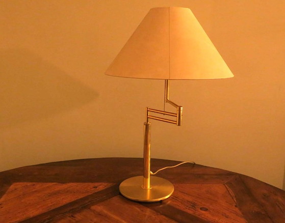 Lámpara de mesa italiana multi-ajustable de latón de Relux Milano, década de 1970. – Lámparas de mesa, Brass (photo 9 of 12)
