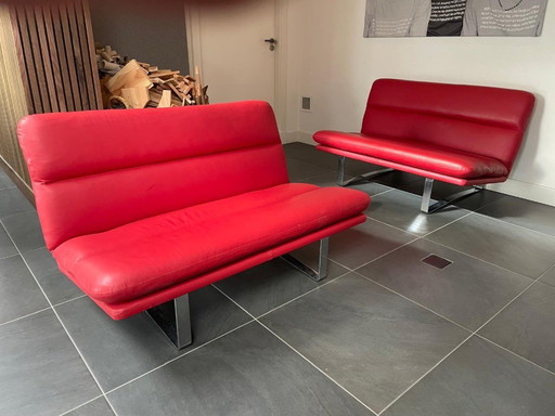 Canapé Artifort, Kho Liang Le, 2 places en cuir, original.