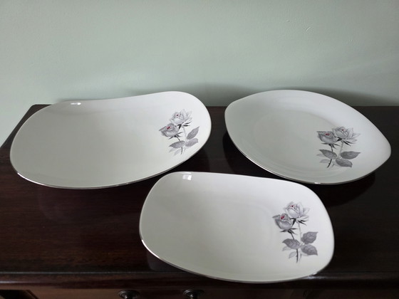 Image 1 of Servizio da caffè Vintage Bavaria Black Rose – 6 persone