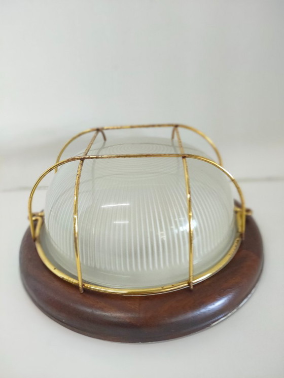 Image 1 of Lampade da parete a fienile vintage anni '70 (vetro diffuso)