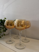Amber-colored Wine Glasses 1930s/50s