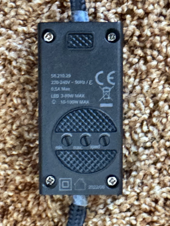 Image 1 of IKEA TÄLLBYN designer floor lamp | Glass opaline shade | brushed chrome | cord dimmer (upgrade) | 2000-2010