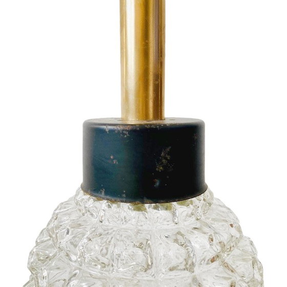 Image 1 of Lampe pendante cascade en verre noir et or