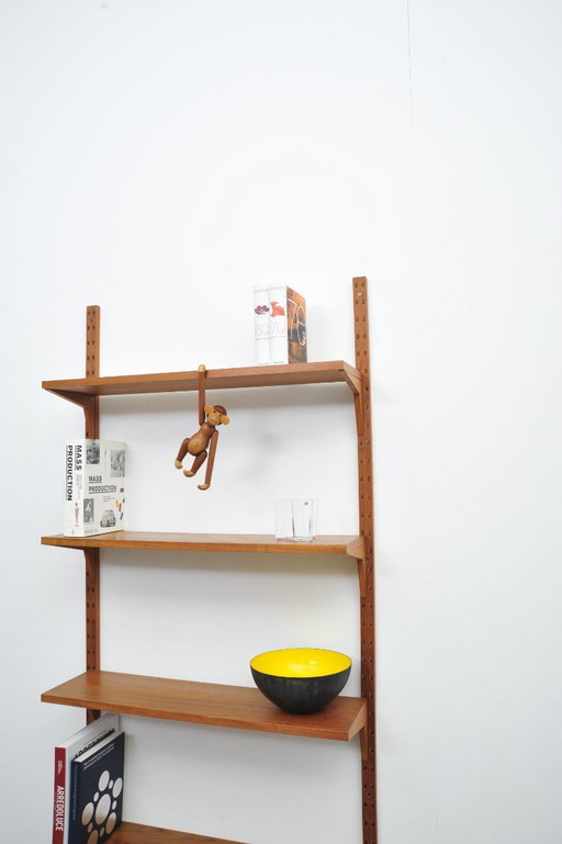 "Royal System" wall shelf made of teak by Poul Cadovius for CADO (1950s)