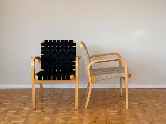 Image 1 of Poltrone modello 45 di Alvar Aalto per Artek, anni '70, set di 2