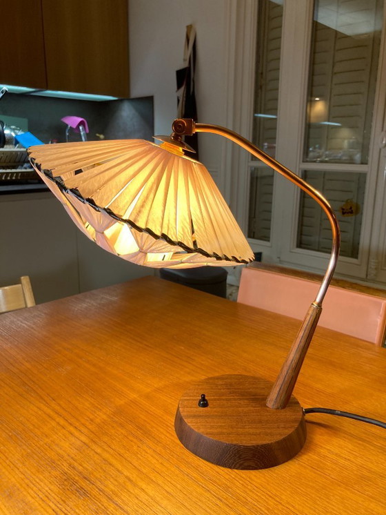 Image 1 of Lampada da tavolo Temde Leuchten in teak e ottone