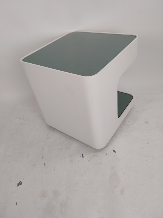 1 X 1970's Space Age Side Table By Marcello Siard For Collezione Longato Italy – Glass, Plastic (photo 3 of 5)