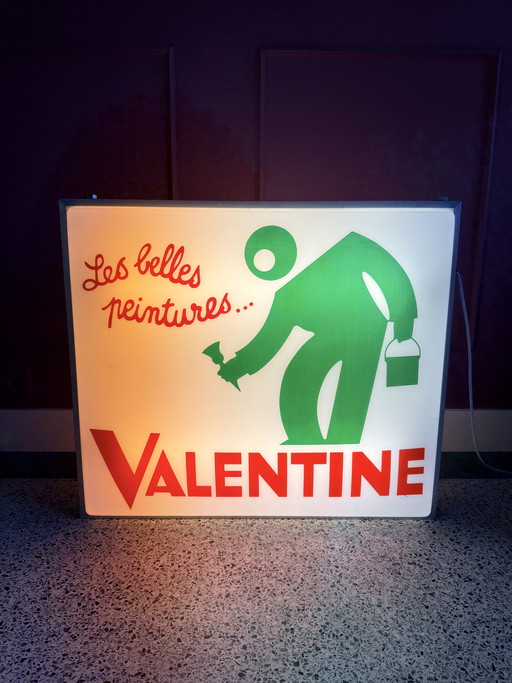 Vintage French light box “Valentine” –Charles Loupot–Paris –