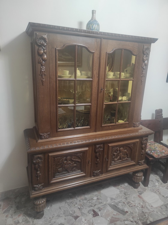 Image 1 of Dining room in a 1970s Belgian rustic style