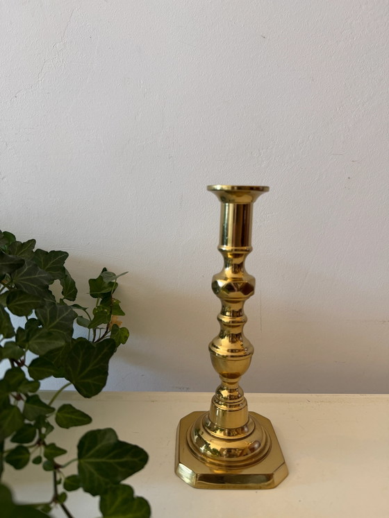 Messing Kerzenständer – Kerzenhalter, Brass, Vintage (photo 5 of 5)