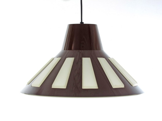 Lampada a Sospensione Vintage UFO Space Age Anni '70 | Marrone Bianco – Lampade a sospensione, Plastica (photo 3 of 9)