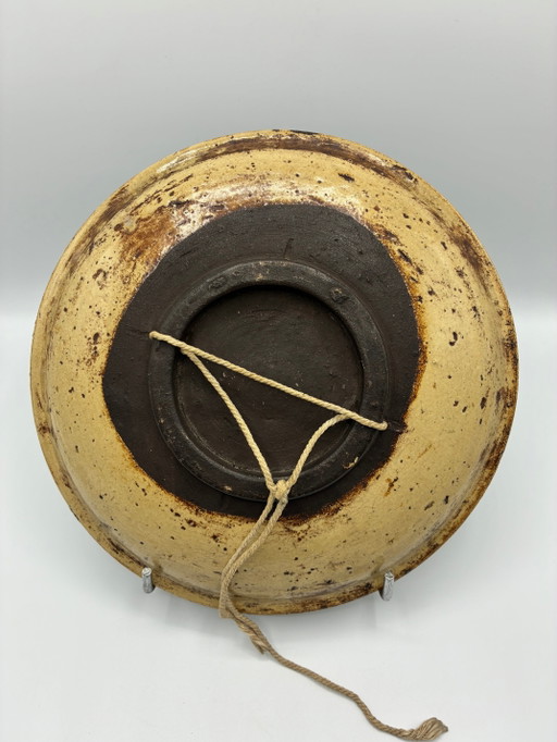Großer Keramik-Wandteller, satirische Reliefdarstellung, Unikat – servies, Ceramic (photo 2 of 5)